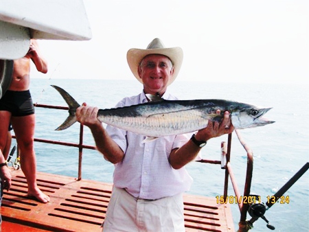 Stuart Gordon with the king mackerel.